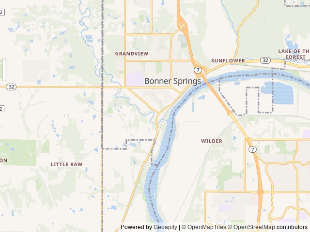 Map for "FLASH" 2022 22 ft Forest River FSX 177BHX near Bonner Springs, MO