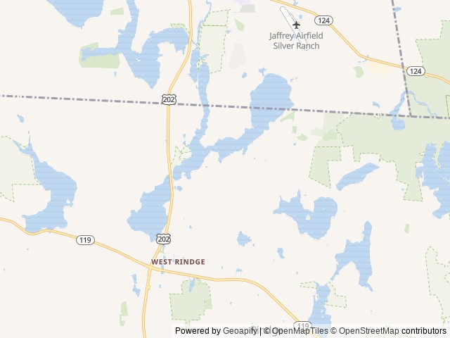 Map of Woodmore Family Campground location at Rindge, NH, United States
