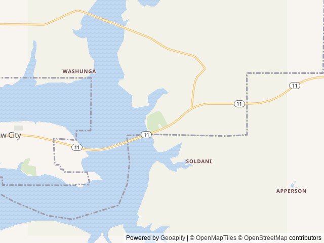 Map of Sarge Creek location at Ponca City, OK, United States