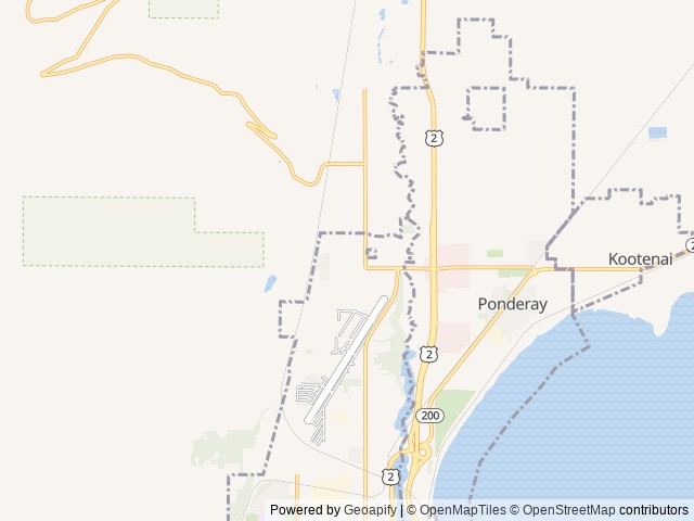 Map of Bonner County Fairgrounds location at Sandpoint, ID, United States