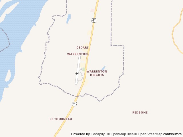 Map of Rivertown Rose Campground location at Vicksburg, MS, United States