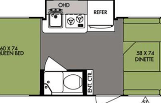 "Suite Pod" 16 Forest River Rpod Sleeps 2