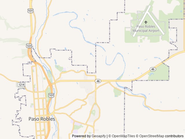 Map of Sun Outdoors Paso Robles, California location at Paso Robles, CA, United States