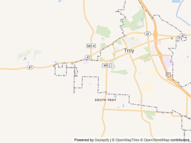 Map for 2021 Chinook DREAM D290DBS near Troy, MO