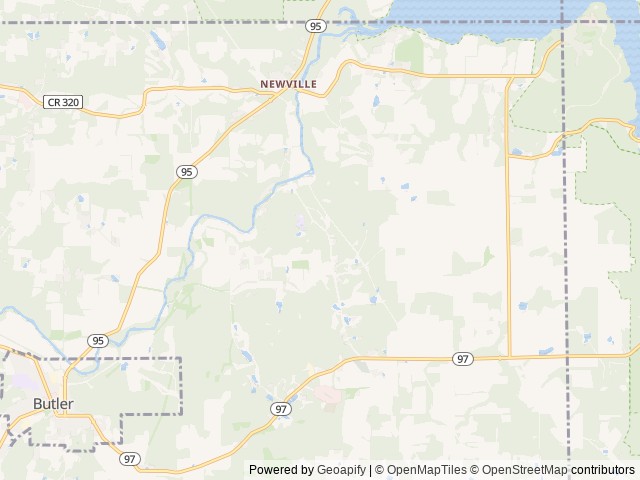 Map of Stoke Run Action Sports Park location at Butler, OH, United States