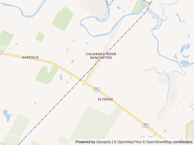 Map of County Line RV Ranch location at Cedar Creek, TX, United States