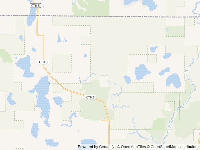 Map of Tamarack Springs Campground location at Conover, WI, United States