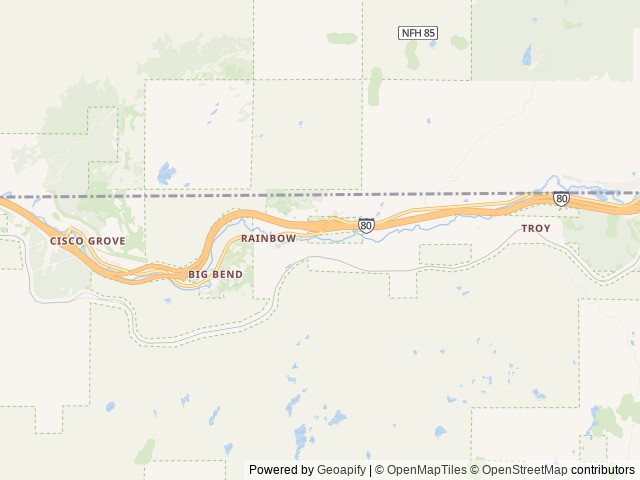 Map of Hampshire Rocks location at Nevada City, CA, United States