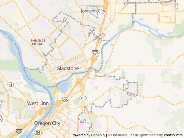 Map of Oregon Conference of Seventh-day Adventists location at Gladstone, OR, United States