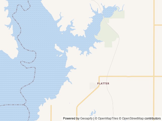 Map of Platter Flats location at Denison, TX, United States