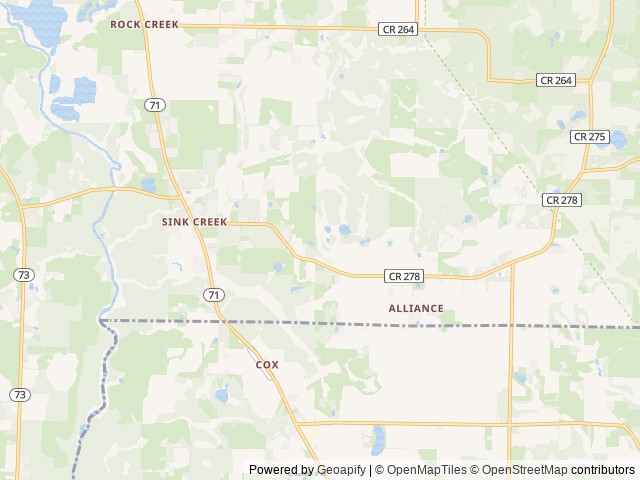 Map of Alliance Hill RV Resort (Age Restricted 50+) location at Marianna, FL, United States