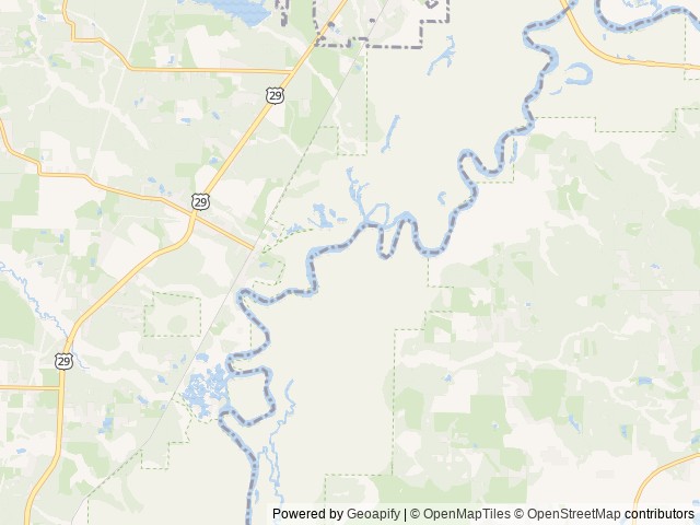 Map of Bluff Springs location at Century, FL, United States