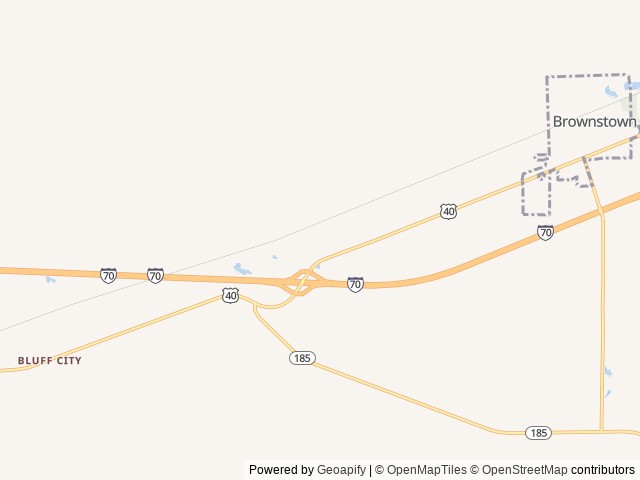 Map of Okaw Valley Kampground location at Brownstown, IL, United States