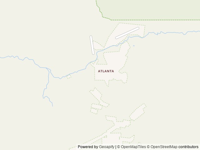 Map of Atlanta Cabin location at Idaho City, ID, United States