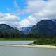 Shakes Slough 1 Cabin view featuring mountains and bend in river