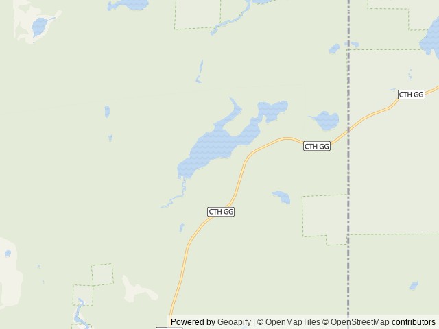 Map of Mineral Lake location at Glidden, WI, United States