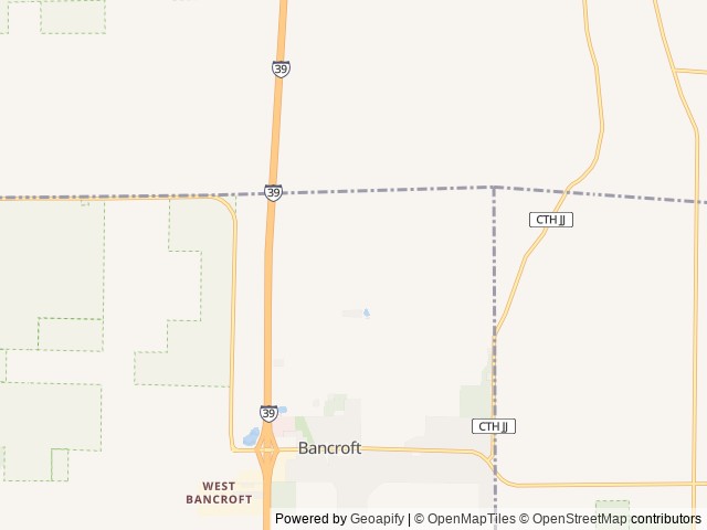 Map of Vista Royalle Campground location at Bancroft, WI, United States