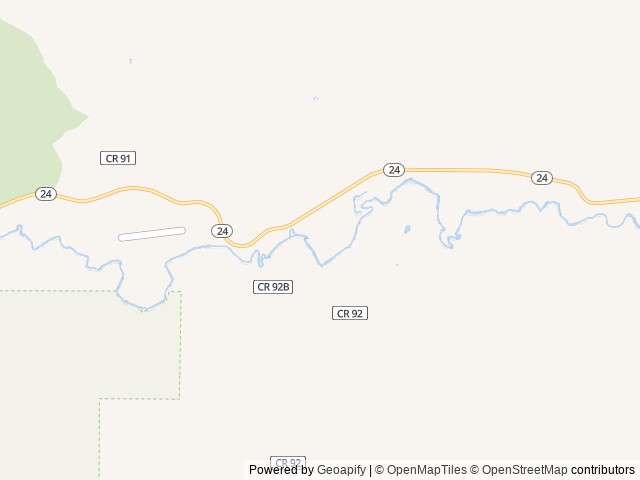 Map of Off-road RV Resort location at Caineville, UT, United States