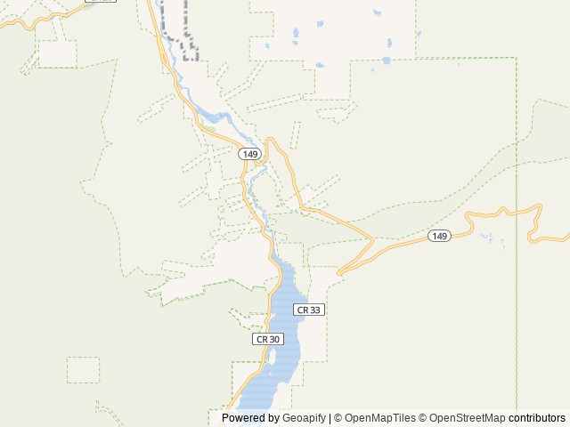 Map of Highlander RV Campground location at Ouray, CO, United States