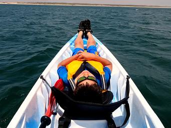 Kicking Back on a Kayak