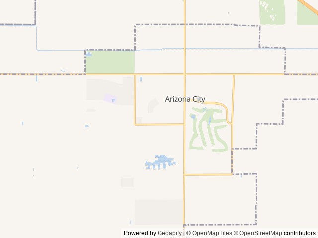 Map of Quail Run RV Park location at Arizona City, AZ, United States