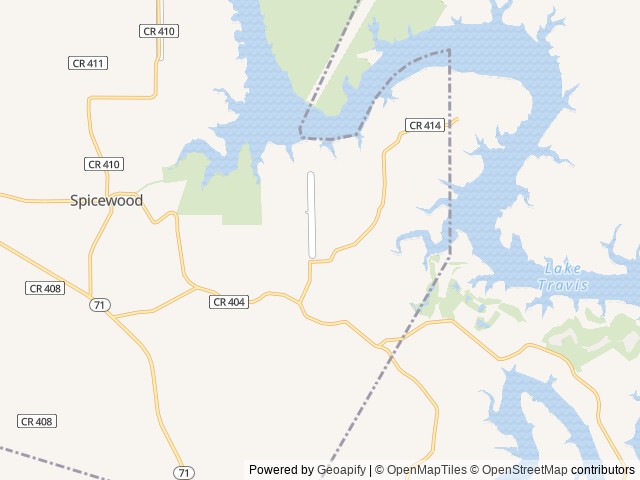 Map of Firesong Ranch location at Spicewood, TX, United States