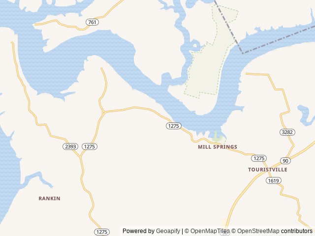 Map of Lakeside Landing RV Park location at Monticello, KY, United States
