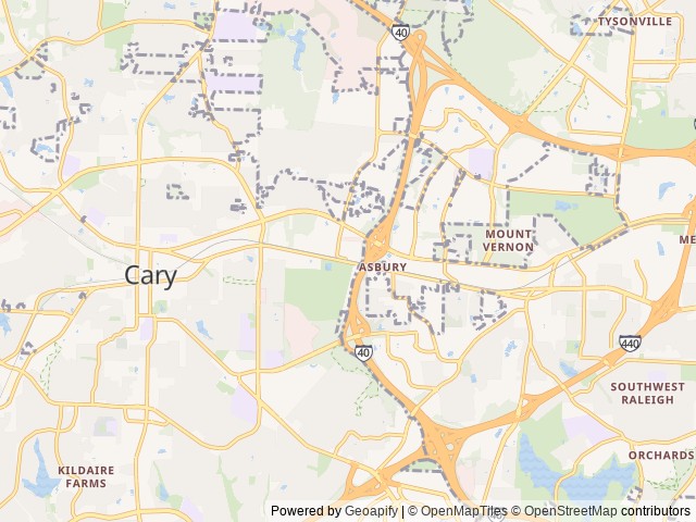 Map for Compact, Luxurious, and Fully Stocked Motorhome! near Cary, NC