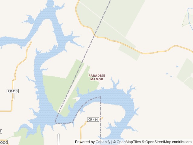 Map of Turkey Bend Recreation Area location at Marble Falls, TX, United States