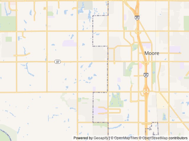 Map of Cedar Lake Mobile Home & RV Park location at Oklahoma City, OK, United States