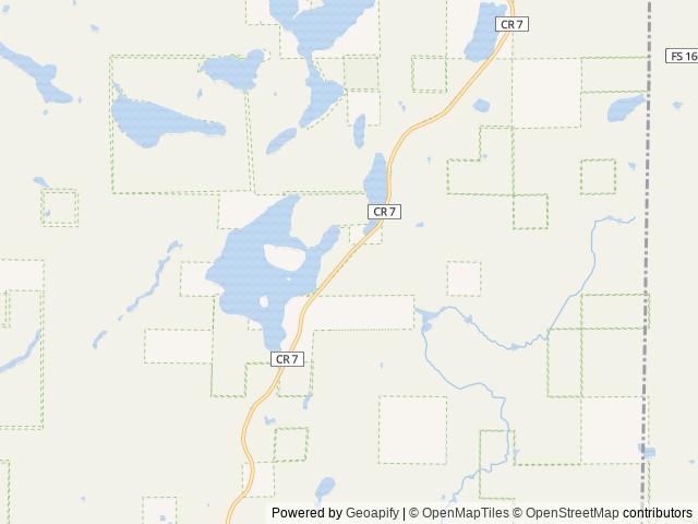 Map of Ninemile Lake Campground location at Finland, MN, United States