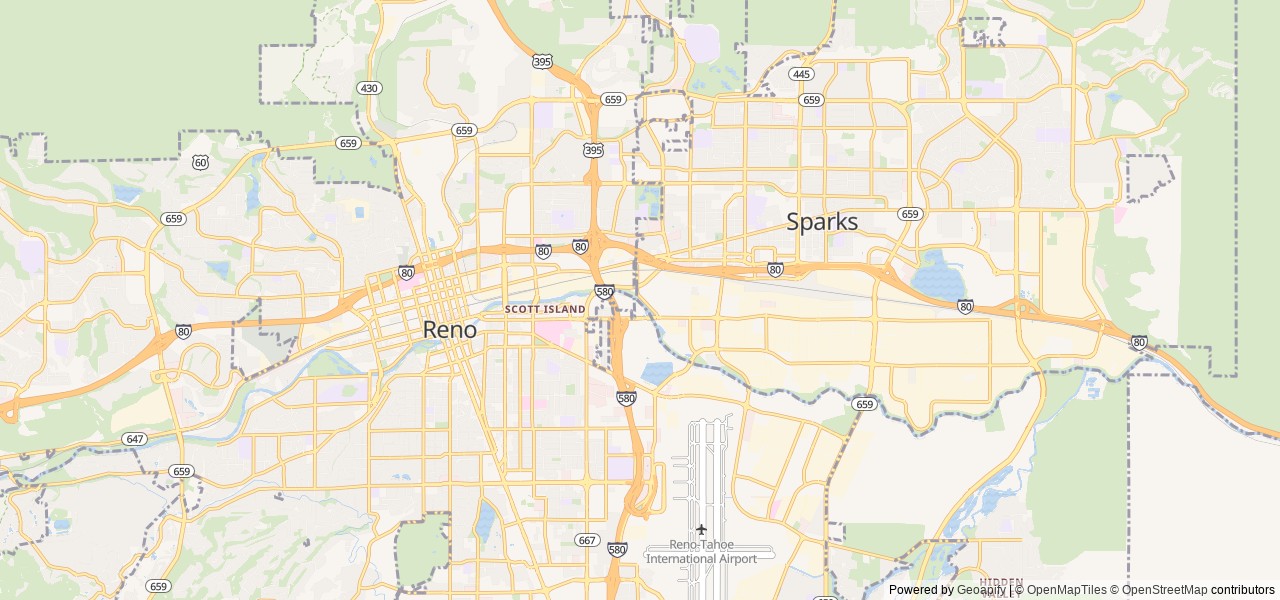Map for 1986 Itasca Sunflyer Remodeled RV for Burning Man near Reno, CA