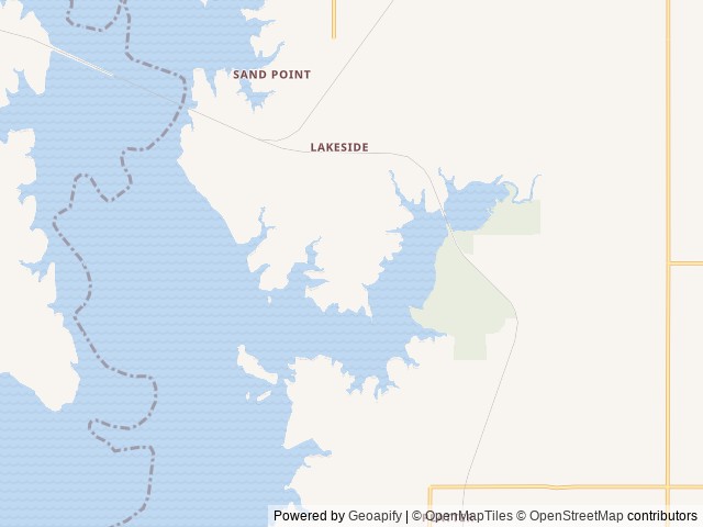 Map of Lakeside (OK) location at Mead, OK, United States