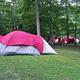 Tents pitched in campground