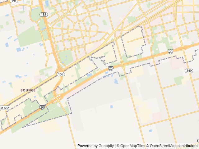 Map of Midland RV Campground location at Midland, TX, United States