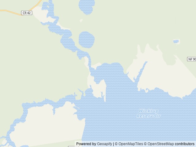 Map of Gull Point Campground location at Bend, OR, United States