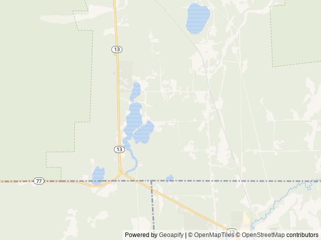 Map of Northern Lure Resort & Campground location at Glidden, WI, United States