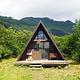 Twin Lakes Cabin in front of mountains