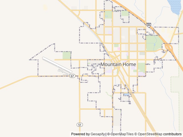 Map for Family Friendly RV near Mountain Home, ID