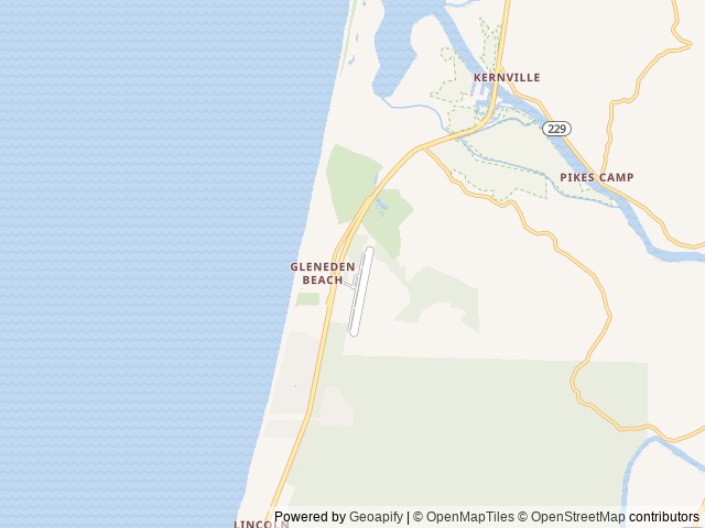 Map of Gleneden Beach RV Park location at Gleneden Beach, OR, United States