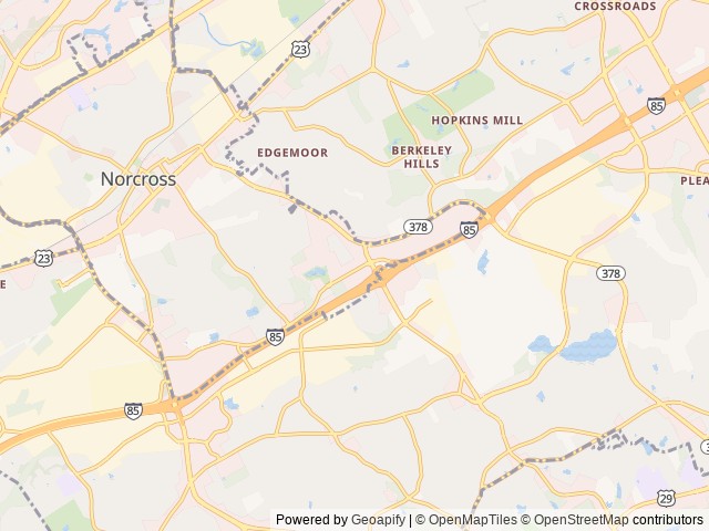 Map of Jones RV Park location at Norcross, GA, United States