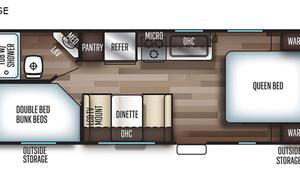 2019 Forest River RV Cherokee Grey Wolf 22MKSE