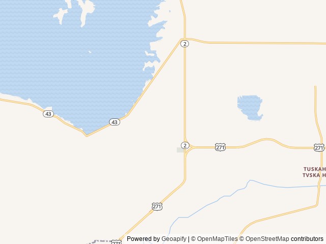 Map of Potato Hills South location at Clayton, OK, United States
