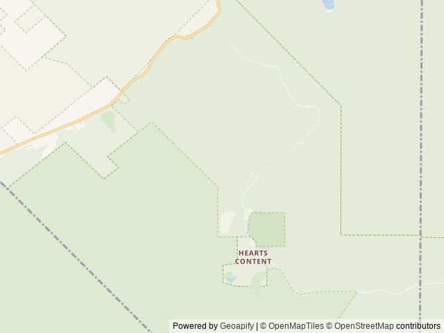 Map of Hearts Content Recreation Area location at Bradford, PA, United States