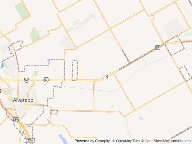 Map of Texas RV Ranch location at Alvarado, TX, United States