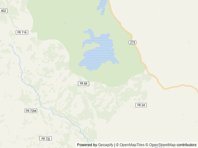 Map of Apache Trout Campground location at Springerville, AZ, United States