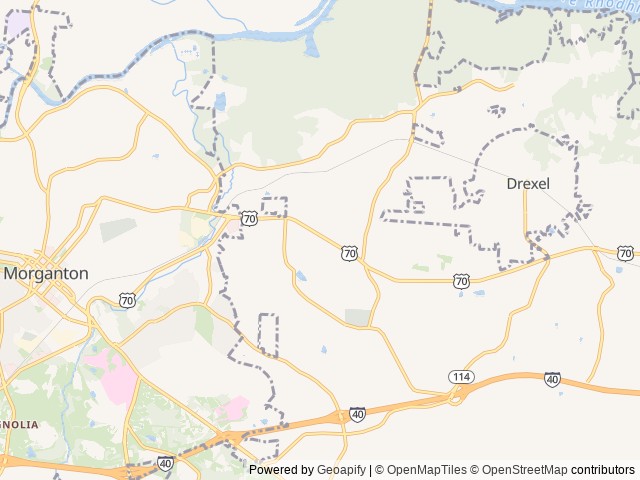Map for 2024 Forest River RV Cherokee 294GEBG near Morganton, NC