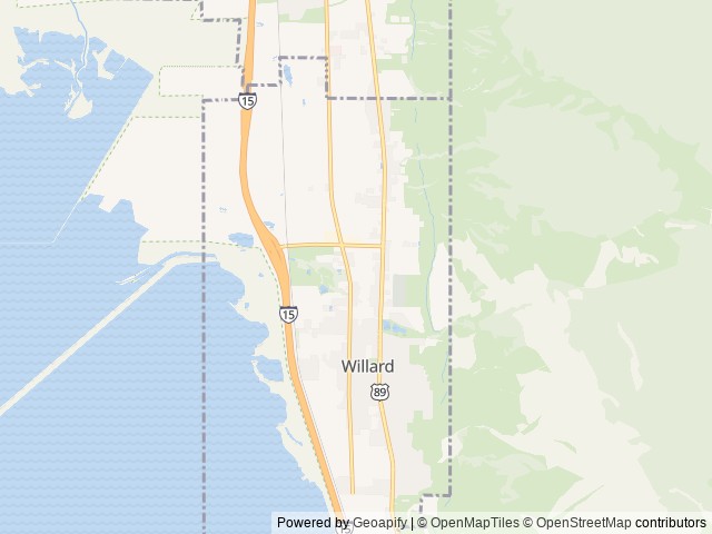Map of Willard Peak Campground location at Willard, UT, United States