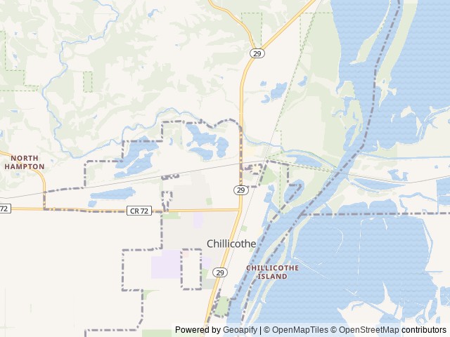 Map of Chillicothe RV and Recreation Area location at Chillicothe, IL, United States