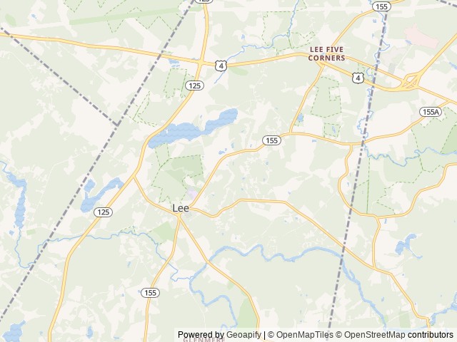Map of Forest Glen Campground location at Durham, NH, United States